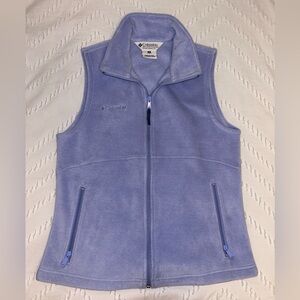 Columbia women’s lilac purple fleece sleeveless full zip vest size‎ Medium